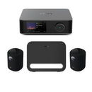 WiiM AMP ULTRA Streaming Amp Space Grey with WiiM Sound Mulitroom Speakers Pair & Sub Pro Subwoofer Black HiFi Package Grey