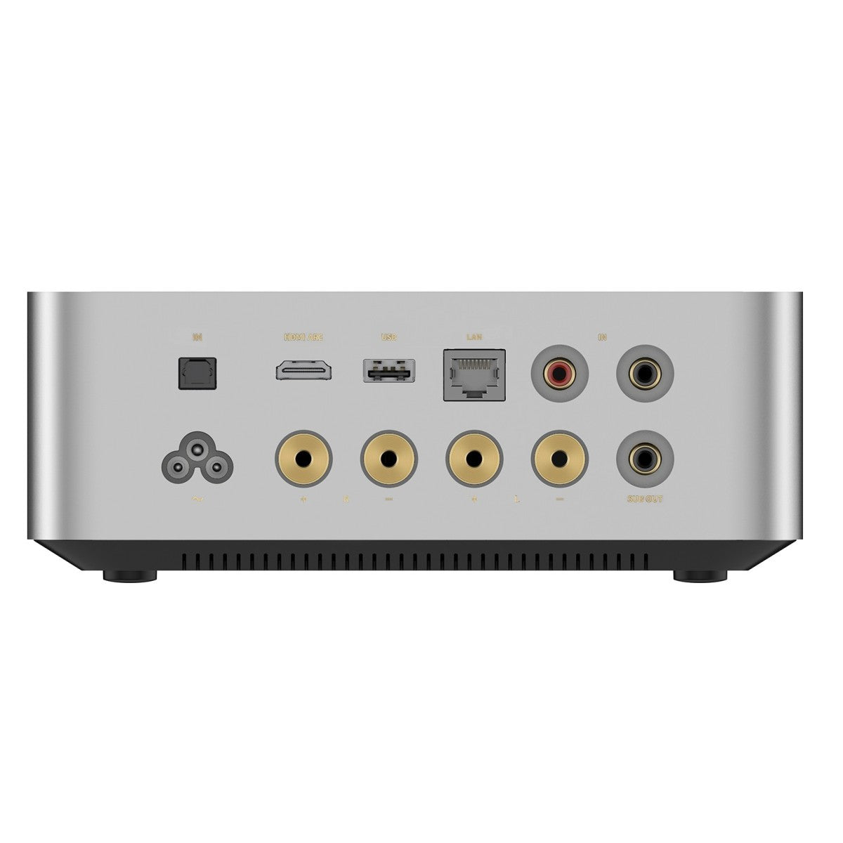 WiiM Amp Ultra Streaming Amplifier Silver with Monitor Audio Bronze 50 7G Bookshelf Speakers White Pair