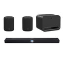 WiiM Bar 3.0.2ch. Soundbar with Sub Pro Wireless Subwoofer and Sound Lite Smart Speakers Black