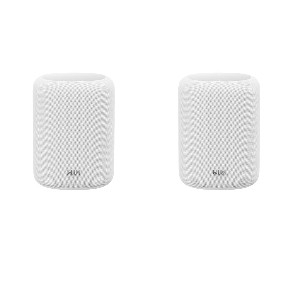 WiiM Sound Lite Wireless Multiroom Smart Speaker Twin Pack - White White