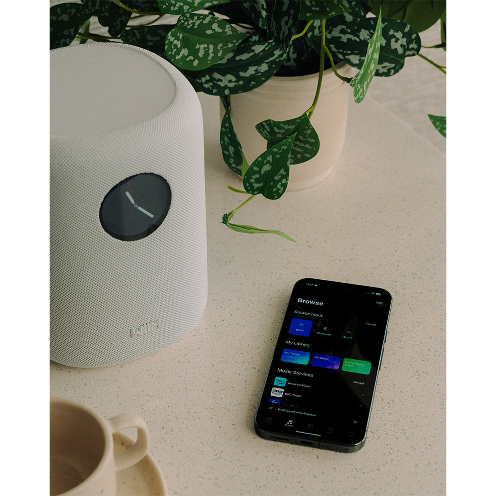 WiiM SOUND Wireless Multiroom Smart Speaker PAIR with Display - White White