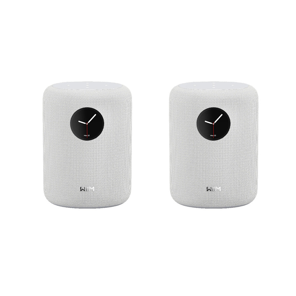 WiiM SOUND Wireless Multiroom Smart Speaker PAIR with Display - White White
