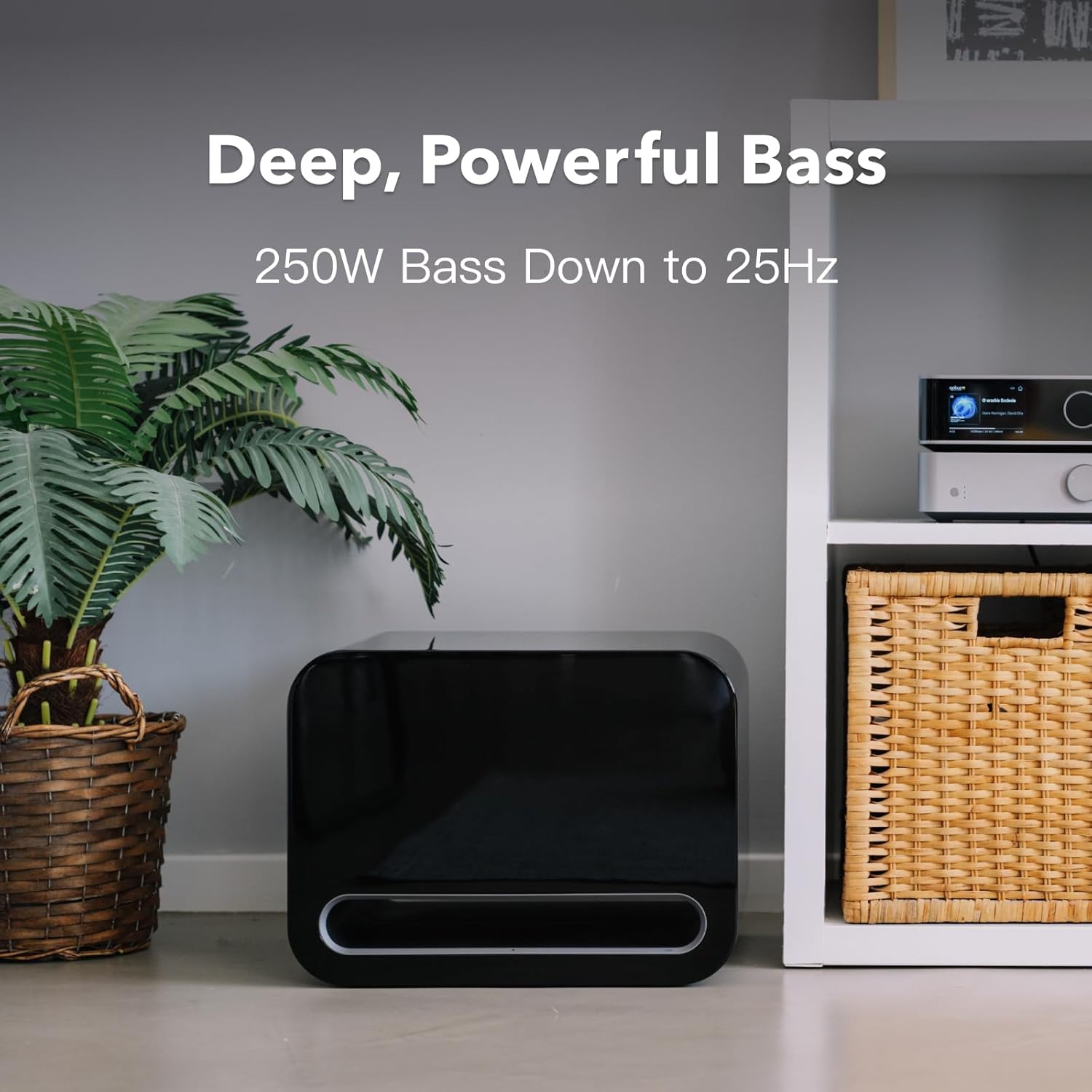 WiiM Sub Pro 8 Inch 250W Wireless Smart Subwoofer with Wi-Fi & Bluetooth - Black Black