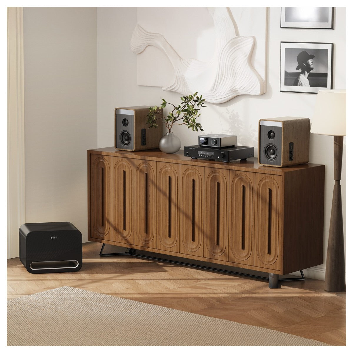 WiiM Sub Pro 8 Inch 250W Wireless Subwoofer Black - Clearance
