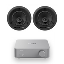 Wiim Vibelink Stereo Amplifier Silver with Bowers & Wilkins CCM664 Ceiling Speakers Pair Bundle