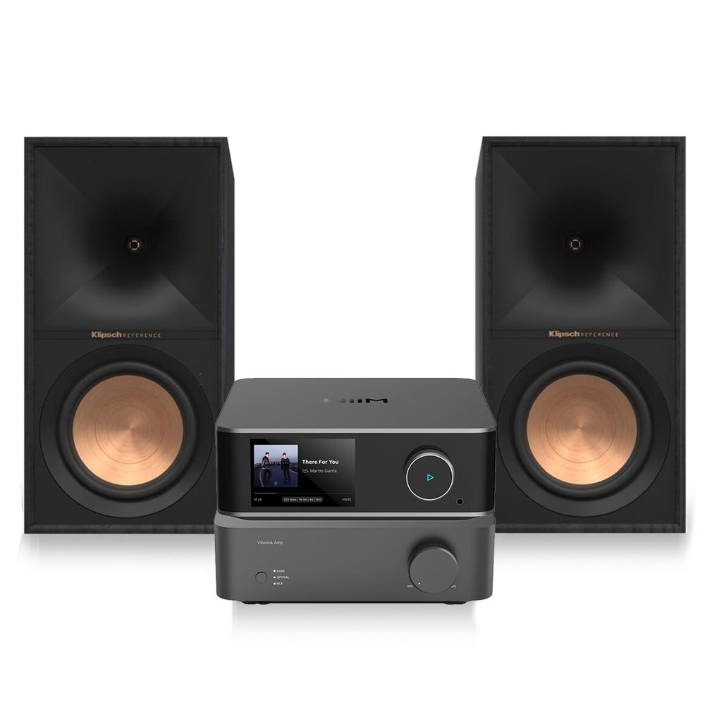WiiM Vibelink Stereo Amplifier with Ultra Music Streamer Space Grey and Klipsch R-60M Speakers HiFi Bundle