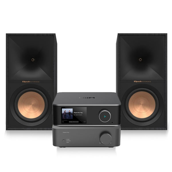 WiiM Vibelink Stereo Amplifier with Ultra Music Streamer Space Grey and Klipsch R-60M Speakers HiFi Bundle
