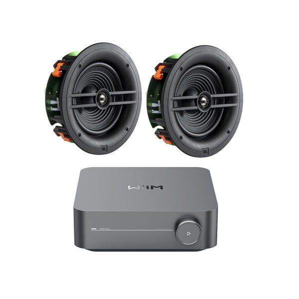 Wiim Amp Space Grey with JBL Stage 280C In-Ceiling Speakers Pair Package