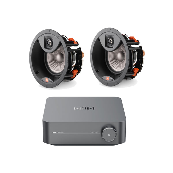 Wiim Amp Space Grey with JBL Studio 26IC In Ceiling Speakers Pair Package