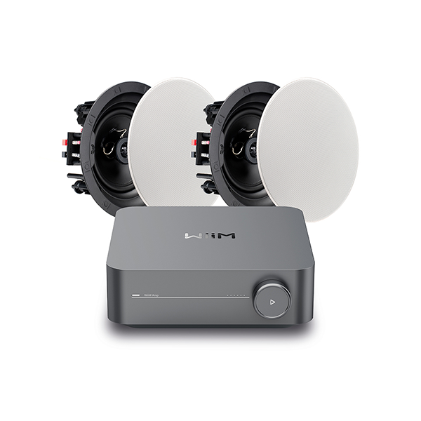 Wiim Amp Space Grey with Klipsch CS-16C II In-Ceiling Speakers Pair Package