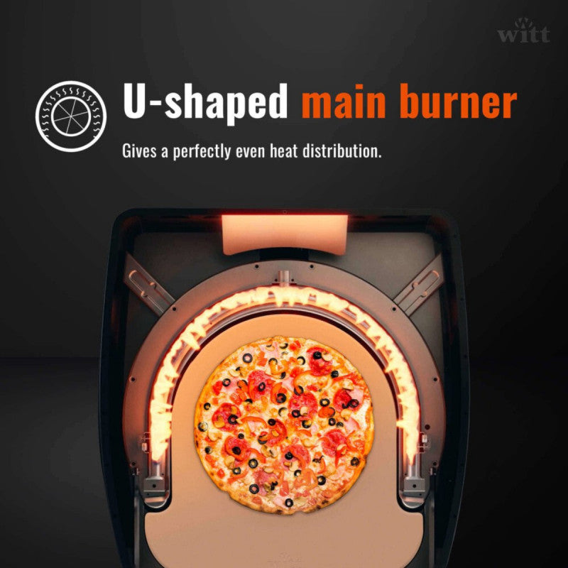 Witt Etna Fermo 16 Inches Pizza Oven Black Black