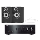 Yamaha AS501 Integrated Amplifier with Bowers & Wilkins 607 S3 Bookshelf Speakers Pair Black HiFi Package