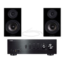 Yamaha AS501 Integrated Amplifier with Wharfedale Diamond 12.2 Bookshelf Speakers Pair Black HiFi Package