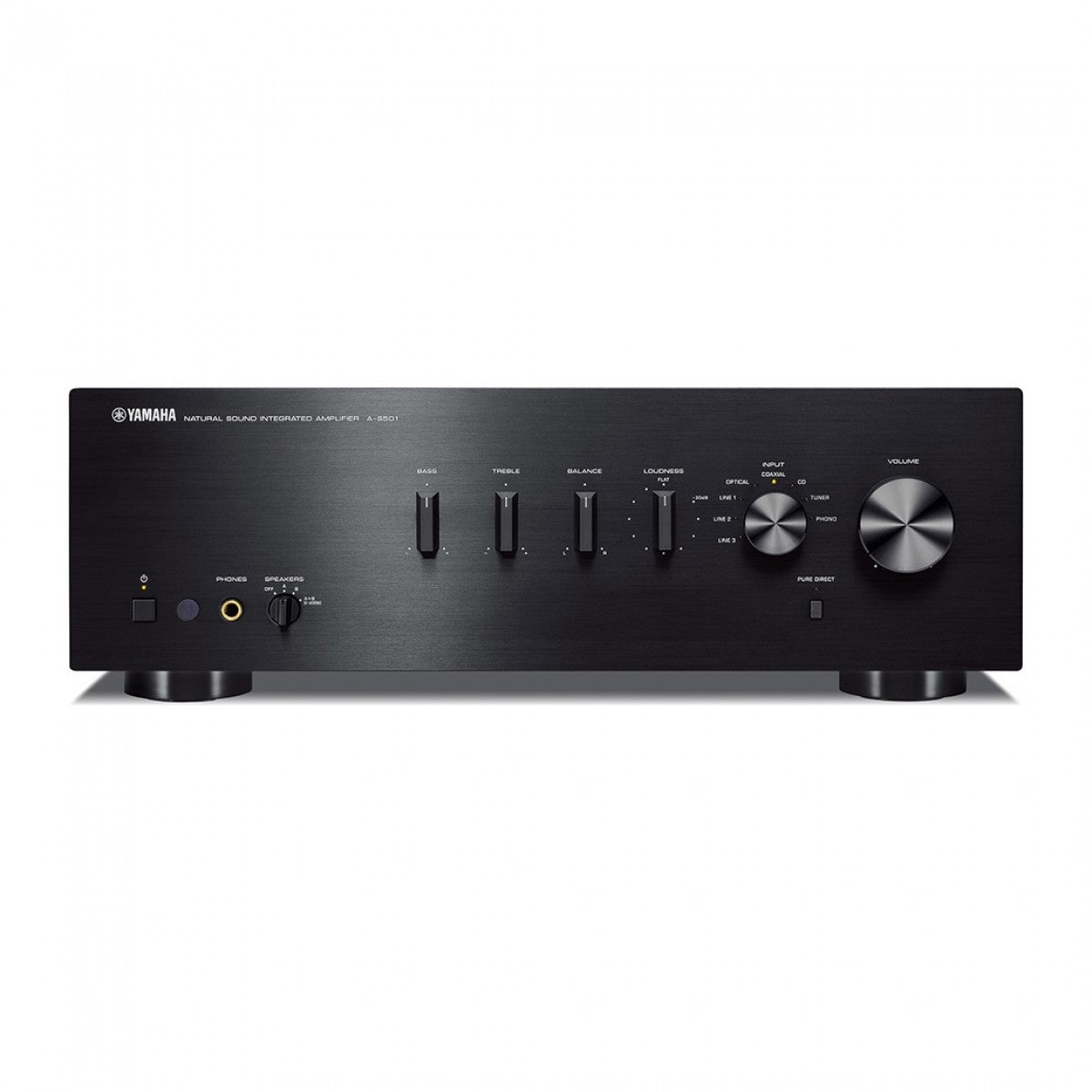 Yamaha AS501 Integrated Amplifier with Yamaha NS-BP401 Bookshelf Speakers Pair Black Hi-Fi Package