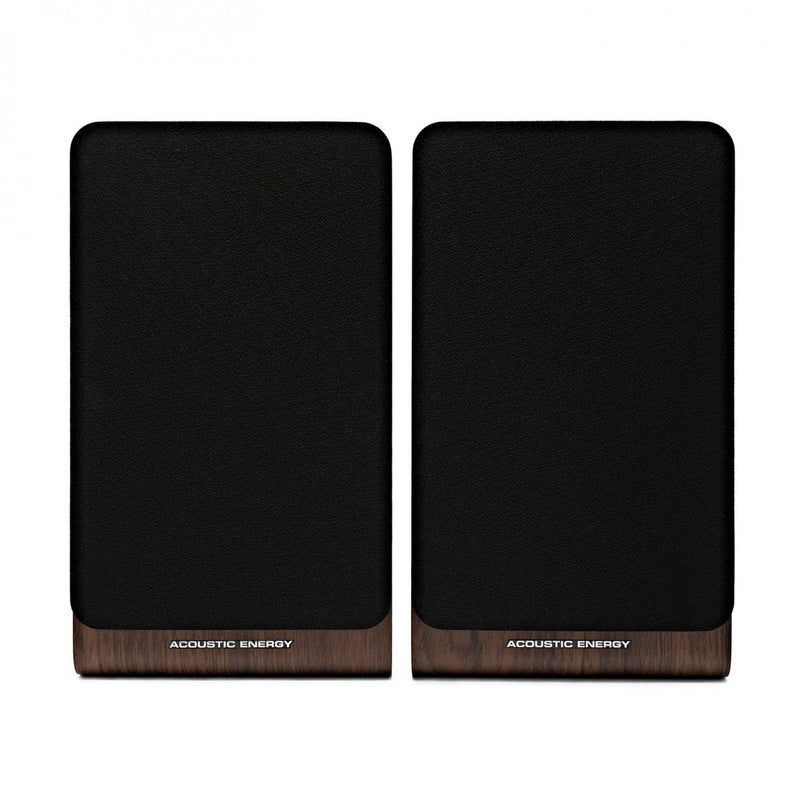 Yamaha AS501 Integrated Stereo Amplifier with Acoustic Energy AE100 MK2 Bookshelf Speakers Pair Walnut HiFi Package