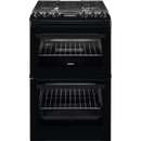 Zanussi ZCG43250BA Gas Cooker with Double Oven Black Black
