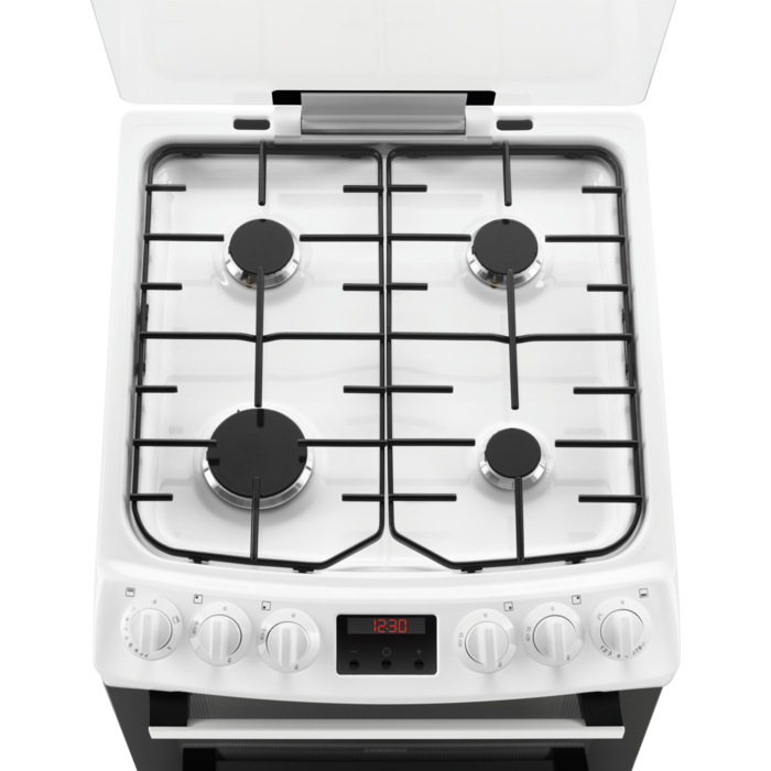 Zanussi ZCG43250WA Gas Cooker with Double Oven White White