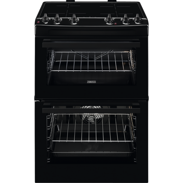 Zanussi ZCI66080BA Induction Electric Cooker with Double Oven