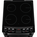 Zanussi ZCV46250BA Ceramic Electric Cooker with Double Oven Black Black