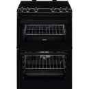 Zanussi ZCV66050BA Ceramic Electric Cooker with Double Oven Black Black