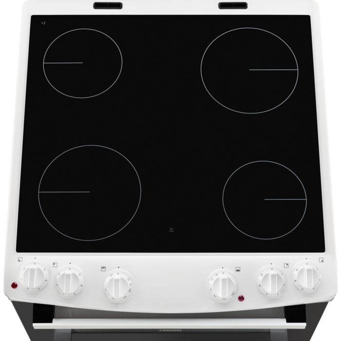 Zanussi ZCV66050WA Ceramic Electric Cooker with Double Oven White White