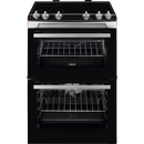 Zanussi ZCV66050XA Ceramic Electric Cooker with Double Oven Stainless Steel Stainless Steel