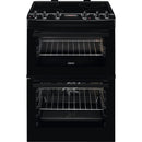 Zanussi ZCV66250BA Ceramic Electric Cooker with Double Oven Black Black