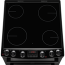 Zanussi ZCV66250BA Ceramic Electric Cooker with Double Oven Black Black