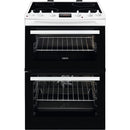 Zanussi ZCV66250WA Ceramic Electric Cooker with Double Oven White White
