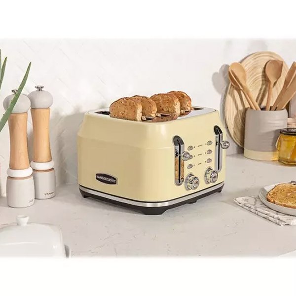 Rangemaster RMCL4S201CM Classic 4 Slice Toaster - Cream