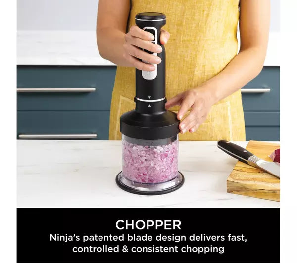 Ninja CI100UK Foodi 3-in-1 Hand Blender Mixer and Chopper Black