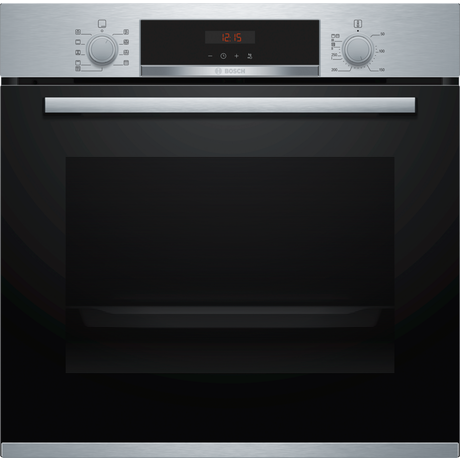 Bosch HBS573BS0B 59.4cm Built-in Electric Single Oven with 3D Hot Air Stainless Steel