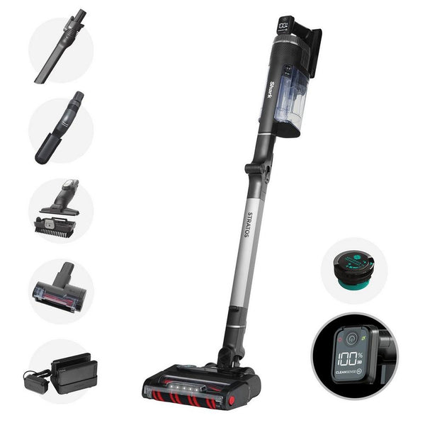 Shark IZ420UKT Stratos Cordless Stick Vacuum Cleaner - Up To 120 Minutes Run Time - Silver