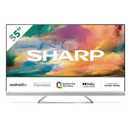 Sharp 4TC55EQ4KM2AG 55" 4K UHD Frameless Quantum Dot Android TV