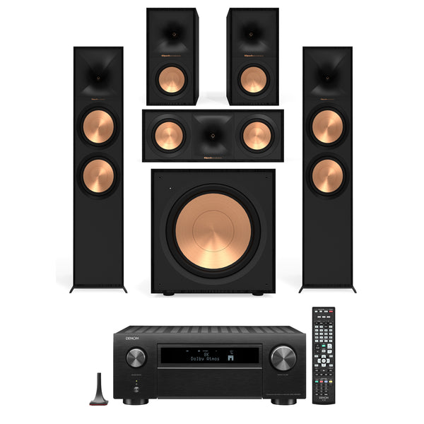 Denon AVCX6700H 11.2 channel AV Amplifier And Klipsch R-800F 5.1 Speaker Package