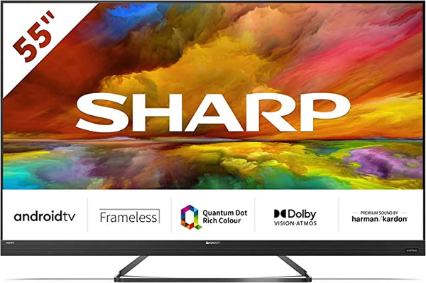 Sharp 4T-C55EQ3KM2AG 55 Inch 4K Ultra HD Smart TV Quantum Dot
