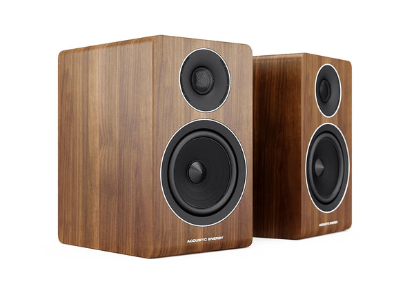 Acoustic Energy AE300 Real Walnut Wood Veneer Speakers
