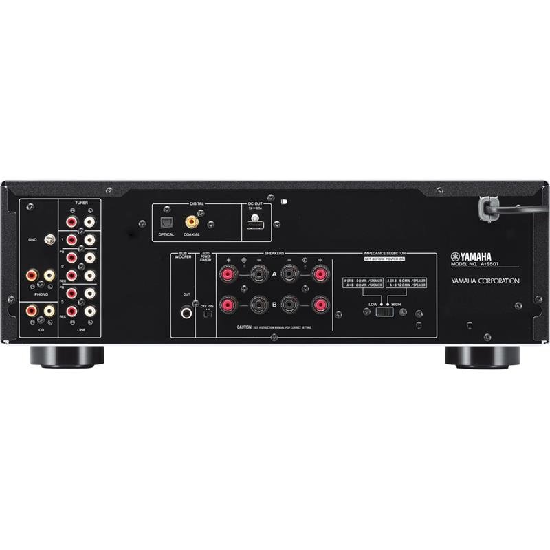 Yamaha AS501 Integrated Amplifier Black Rear