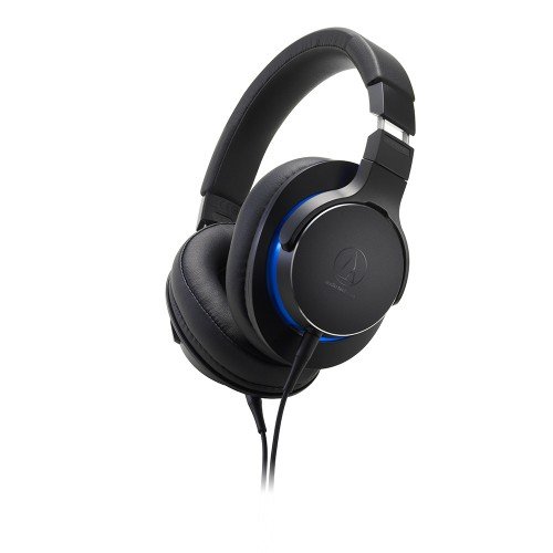 Audio Technica ATHMSR7B High Resolution Portable Headphones in Black Side View