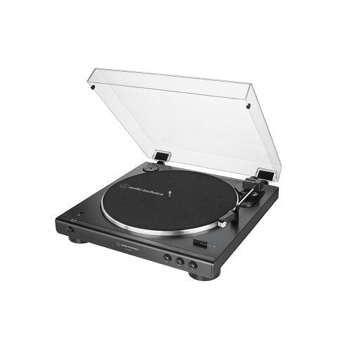 Audio Technica ATLP60XBT Fully Automatic Bluetooth Wireless Belt-Drive Stereo Turntable Black Side View