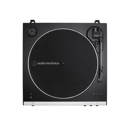 Audio Technica ATLP60XBT Fully Automatic Bluetooth Wireless BeltDrive Stereo Turntable White Top View