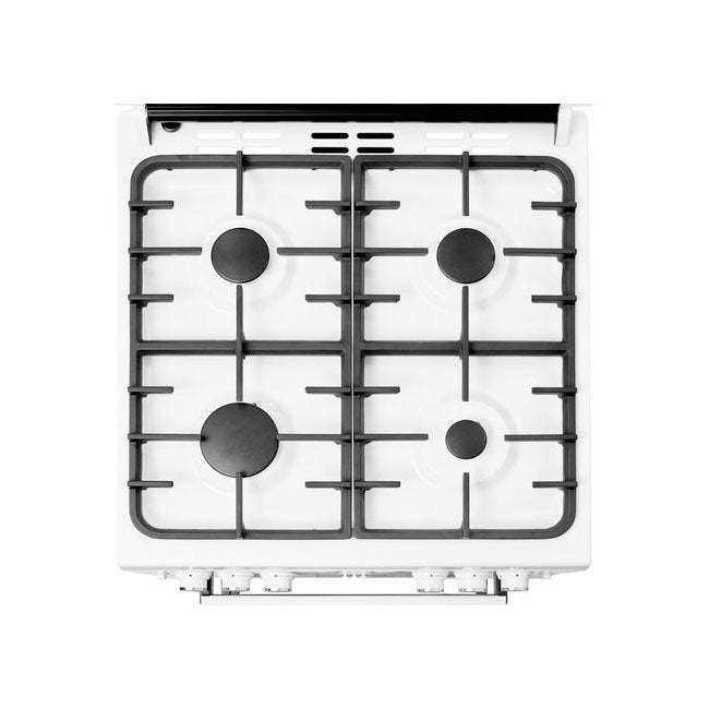 Beko EDG6L33W 60cm Double Oven Gas Cooker with Glass Lid