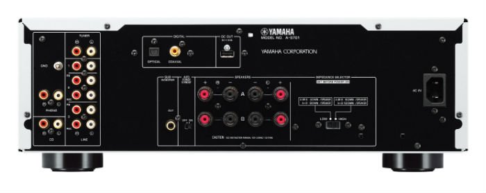 Yamaha AS701B Integrated Amplifier in Black back