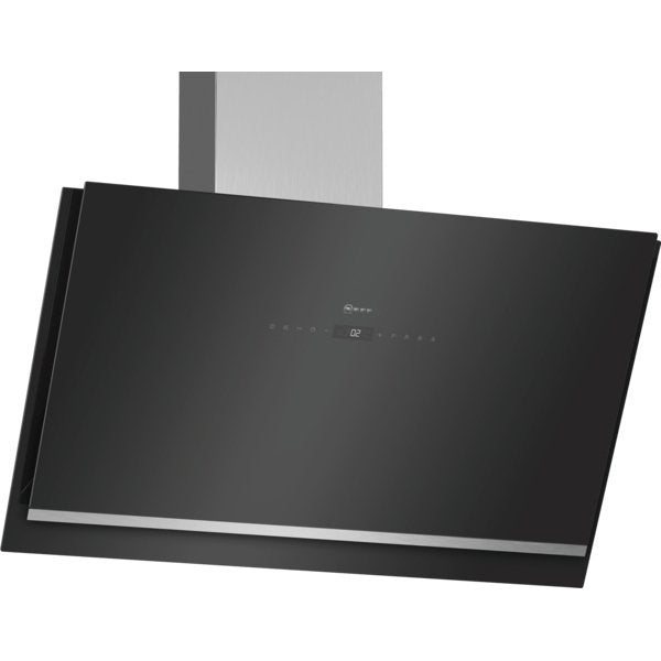Neff D96IKW1S0B N 90 Wall-mounted cooker hood 90 cm clear glass black printed