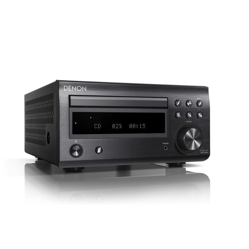 Denon RCDM41 DAB Radio Micro Hi Fi System Bluetooth CD Player Black Excl Speakers