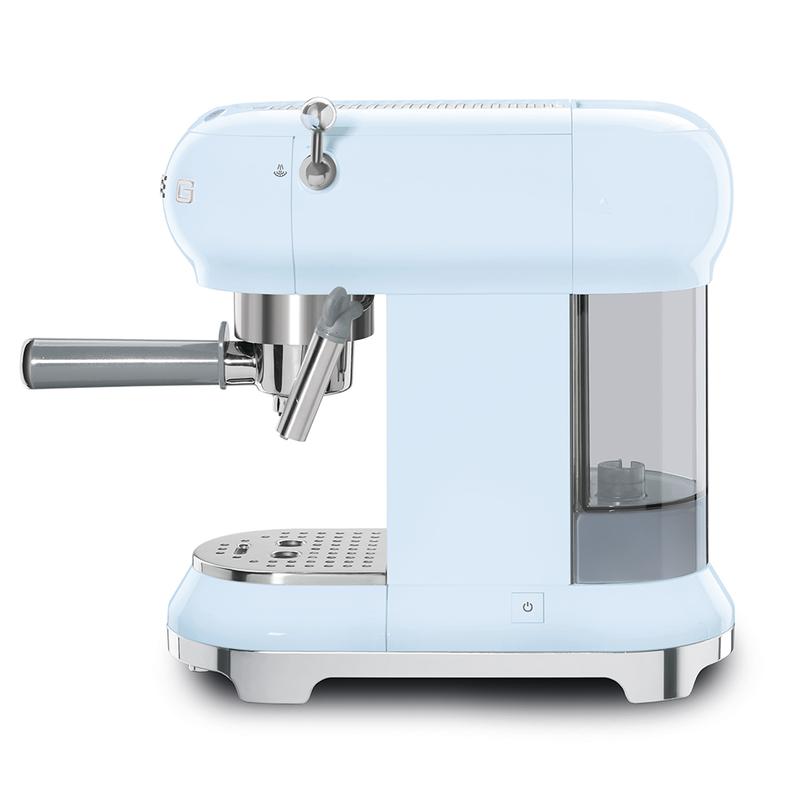 SMEG ECF01PBUK 50s Retro Style Espresso Coffee Machine Pastel Blue