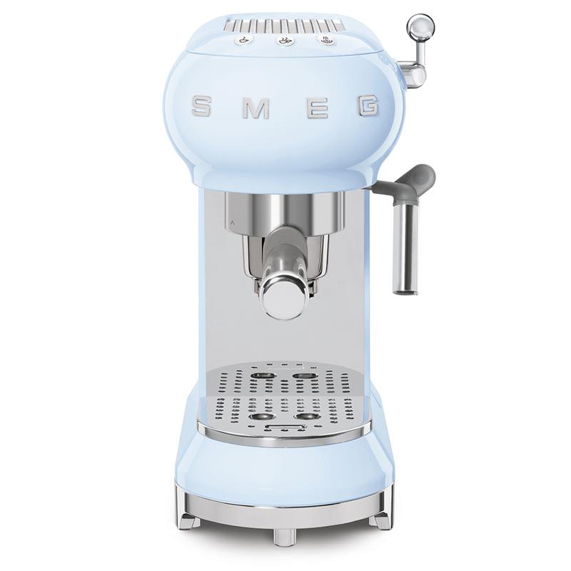 SMEG ECF01PBUK 50s Retro Style Espresso Coffee Machine Pastel Blue