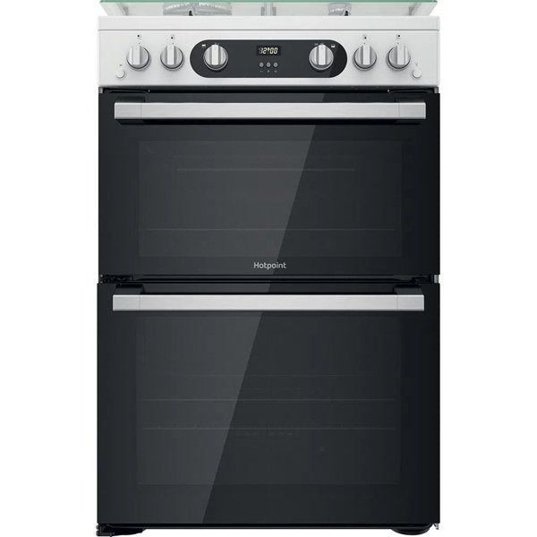 Hotpoint HD67G02CCW UK Double Gas Cooker White