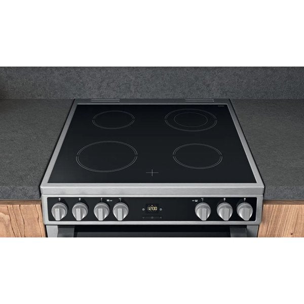 Hotpoint HDT67V9H2CX UK Double 60cm Gas Cooker Inox