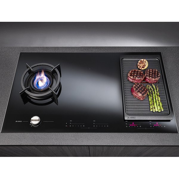 ASKO HIG1995AB Duo Fusion Hybred Gas and Induction hob - Black ceramic glass